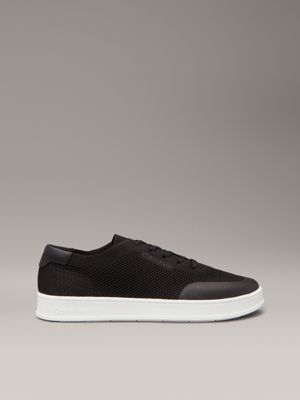 black knit trainers for men calvin klein