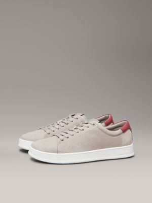 rock ridge/burnt russet leather trainers for men calvin klein