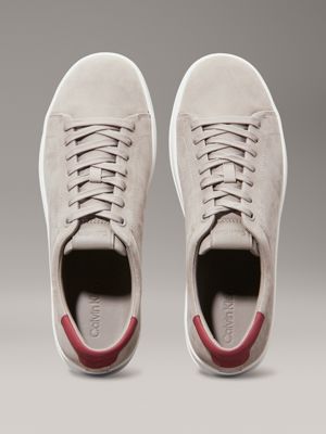 rock ridge/burnt russet leather trainers for men calvin klein