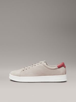 rock ridge/burnt russet leather trainers for men calvin klein