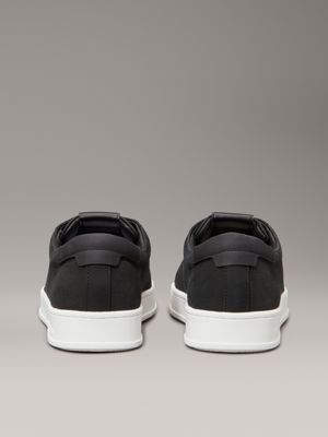 ck black leather trainers for men calvin klein