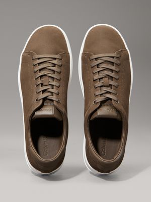 sneaker in pelle teak da uomini calvin klein