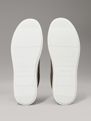 sneaker in pelle teak da uomini calvin klein