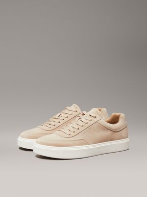 travertine suede trainers for men calvin klein