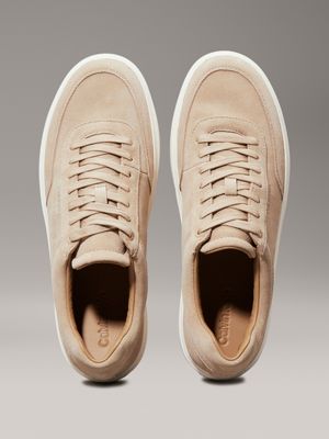 travertine suede trainers for men calvin klein