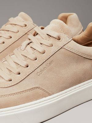 travertine suede trainers for men calvin klein