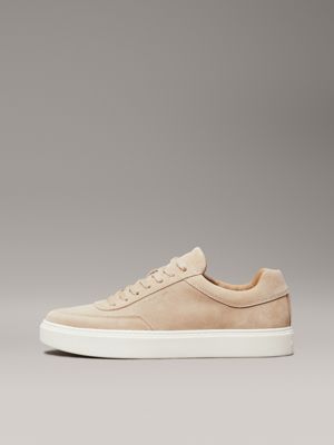 travertine suede trainers for men calvin klein