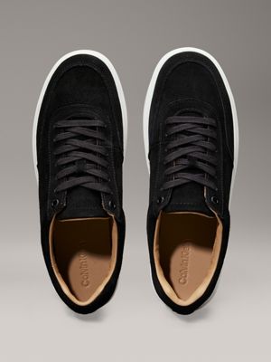 ck black suede trainers for men calvin klein