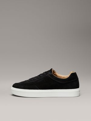 ck black suede trainers for men calvin klein