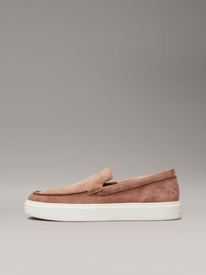 brownie suede hybrid moccasins for men calvin klein