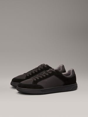 triple black trainers for men calvin klein