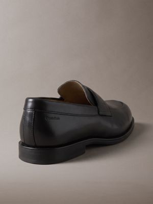 triple black theo - leather loafers for men calvin klein