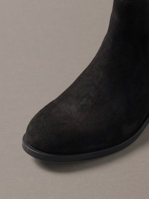 botas chelsea de ante triple black de hombres calvin klein