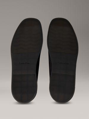 triple black leather warm hybrid cupsole chukka boots for men calvin klein