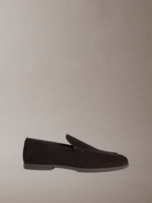 grey taylor - suede apron toe hybrid loafers for men calvin klein