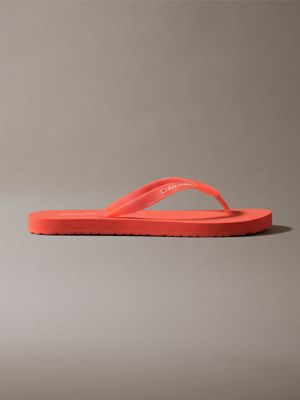 orange rico - logo flip flops for men calvin klein