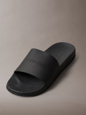 nemo - tongs profilées avec logo triple black pour hommes calvin klein