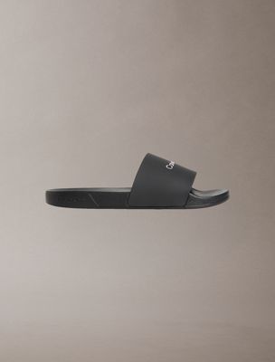 black nemo - contoured logo sliders for men calvin klein