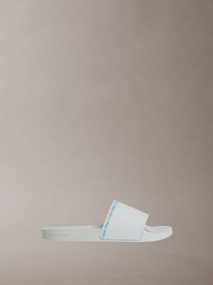 grey nemo - contoured logo sliders for men calvin klein