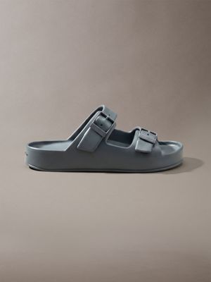 paco - sandales profilées à boucles grey pour hommes calvin klein
