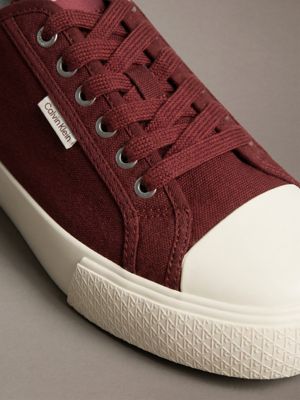 rhubarb/marshmallow/honey ck leo - logo-sneakers aus canvas für herren - calvin klein
