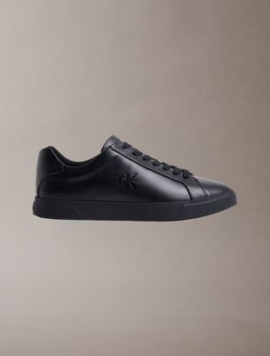 black brooke - leren sneakers met signature logo voor heren - calvin klein