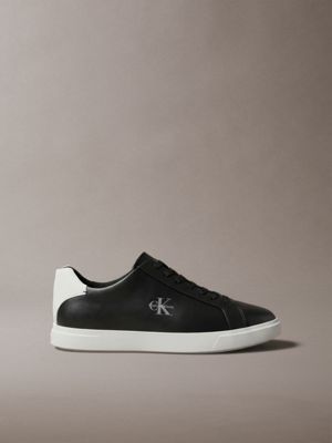 brooke - sneakers in pelle con logo della maison  da uomini calvin klein