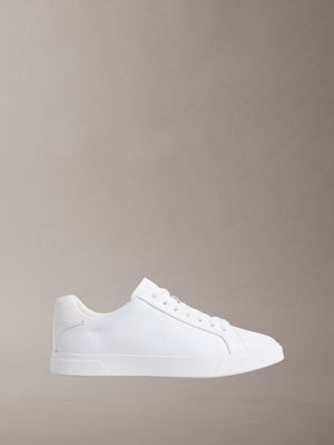 white brooke - leren sneakers met signature logo voor heren - calvin klein
