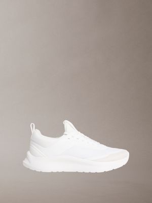 white zermatt - lightweight runner trainers for men calvin klein
