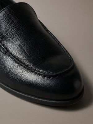triple black hybrid-loafer aus leder für herren - calvin klein