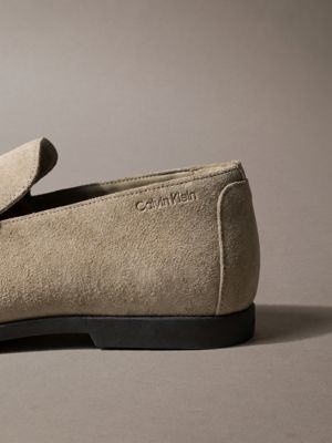 desert taupe hybrid-loafers aus wildleder für herren - calvin klein