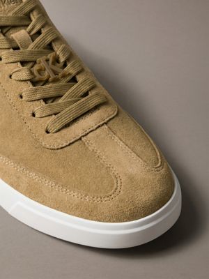 zapatillas de ante con logo distintivo cumin de hombres calvin klein