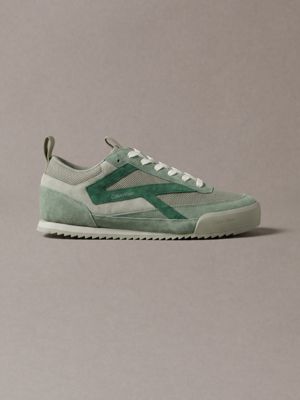 green ck kay - suede runner trainers for men calvin klein