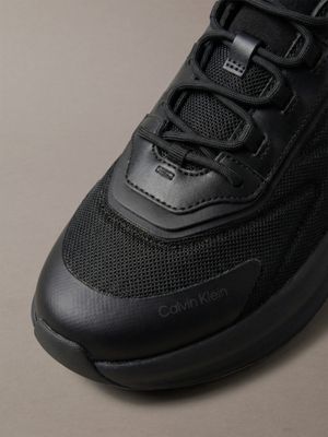 ck volumax - zapatillas chunky de running black/vivid tangerine de hombres calvin klein