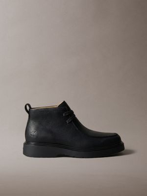 black desert boots mit profilierter materialschürze im zehenbereich für herren - calvin klein
