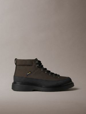 scarponcini da trekking impermeabili con suola carrarmato brown da uomini calvin klein
