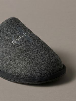 ciabatte da hotel signature in feltro triple black da uomini calvin klein
