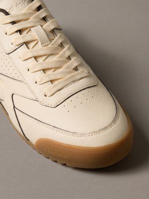 light cashew/rocky brown ck kay - hardloopsneakers met laag profiel voor heren - calvin klein