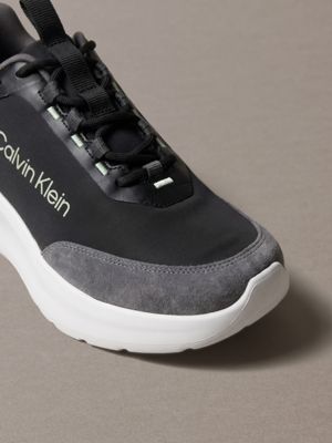 ck curve - sneakers runner leggere black/granite gray/white green da uomini calvin klein