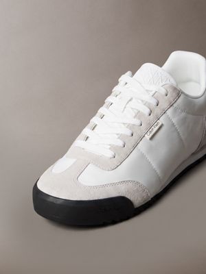 bright white/moonstruck/black ck kay - low profile runner trainers for men calvin klein