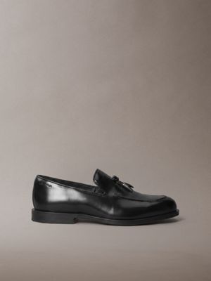 black theo - leather tassle loafers for men calvin klein