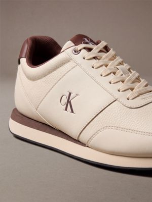 light cashew/cherry cola signature hardloopschoenen met logo voor heren - calvin klein