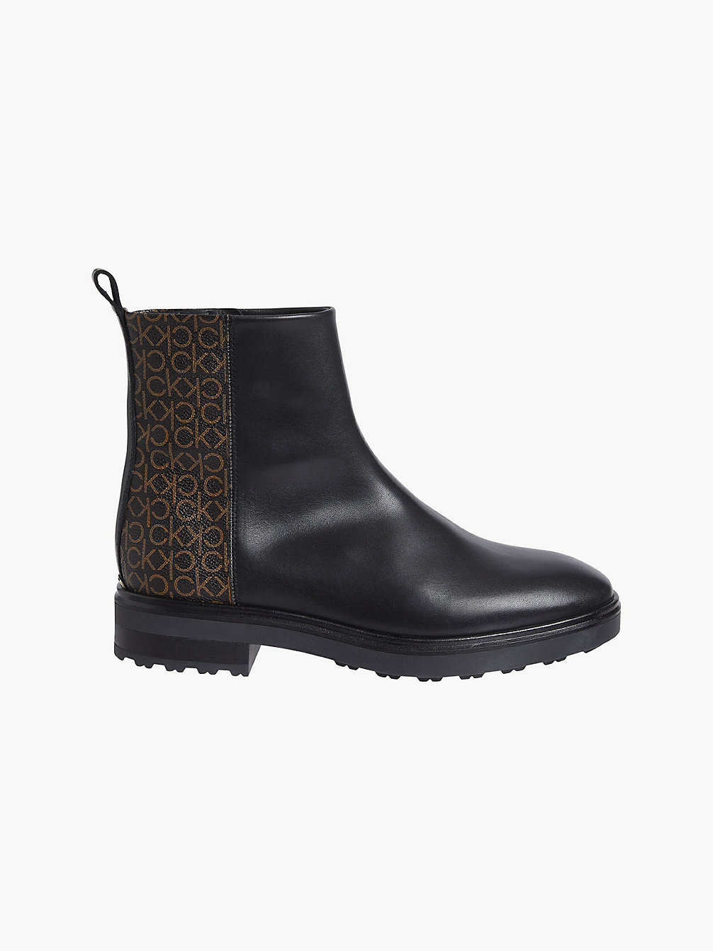 BLACK / BROWN MONO Leder-Boots undefined Damen Calvin Klein