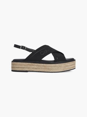 espadrille black platform