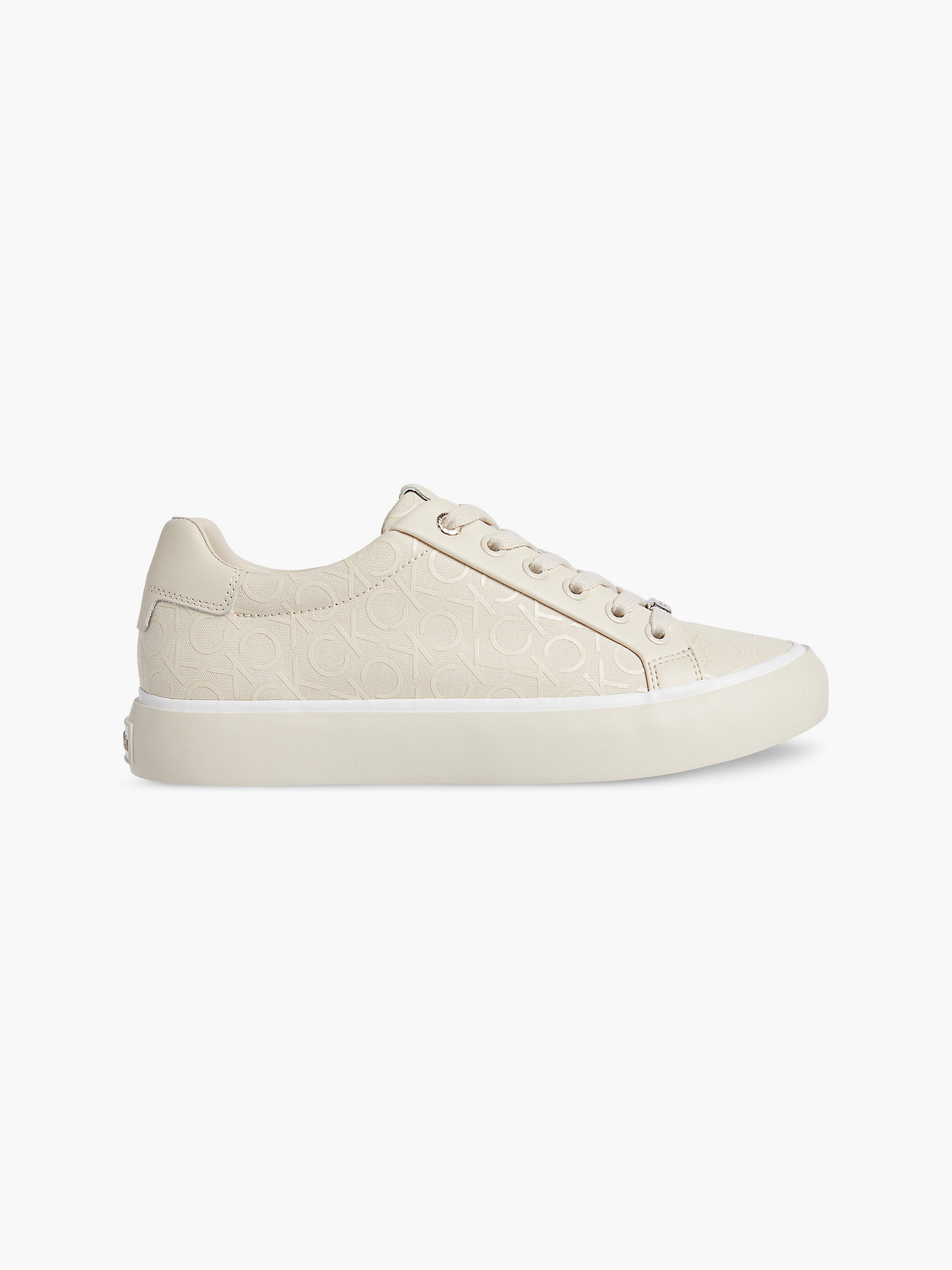 Sand Mono Mix Recycled Canvas Trainers undefined women Calvin Klein