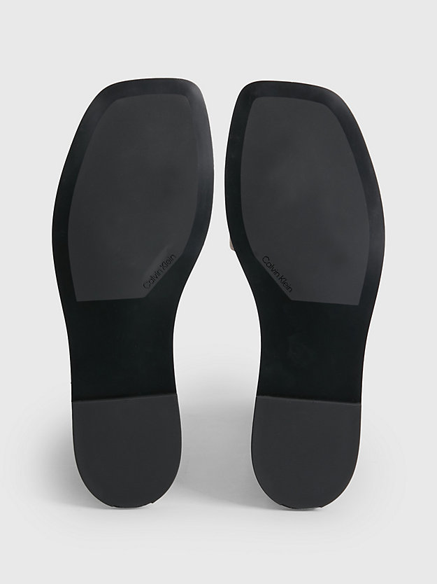 crystal gray sandalen met vierkante teen voor dames - calvin klein
