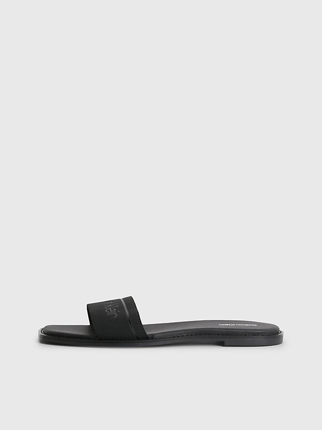 sandali con punta quadrata black da donna calvin klein