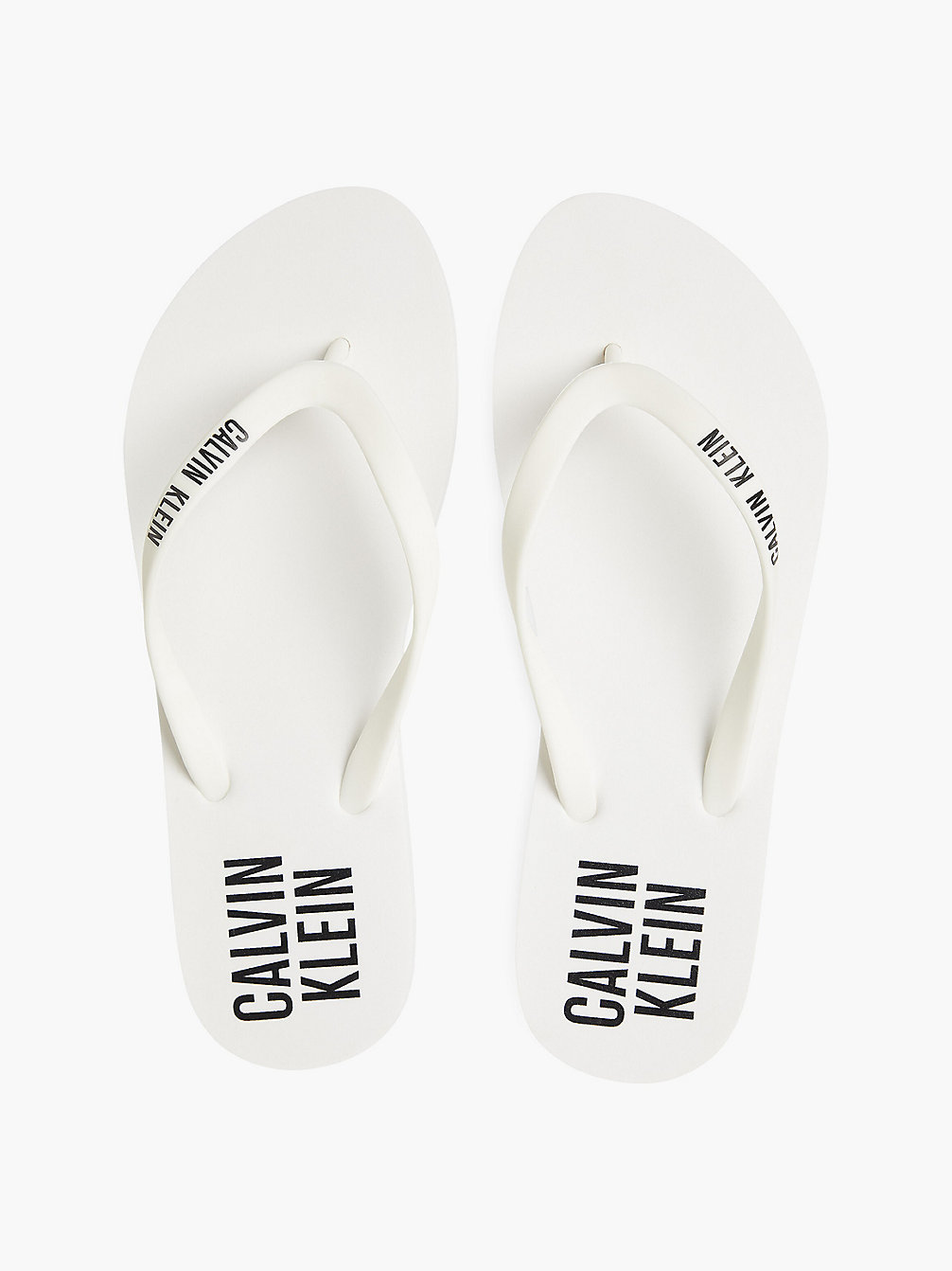 WHITE Logo Flip-Flops undefined Damen Calvin Klein
