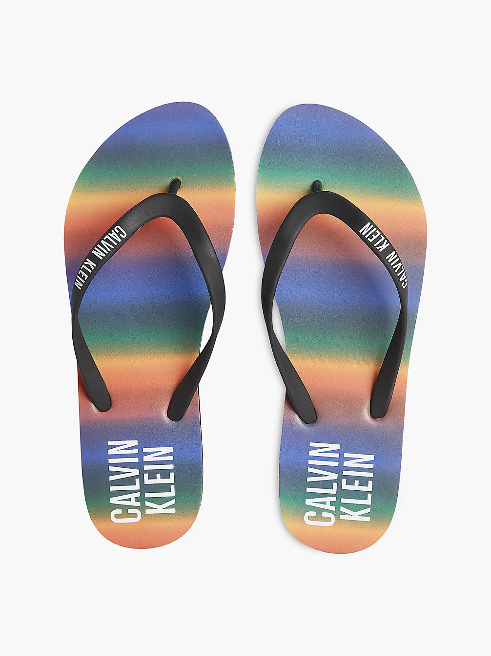 CK PRIDE RAINBOW AOP Logo Flip Flops - Pride undefined women Calvin Klein