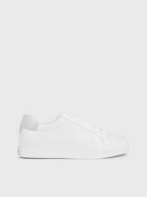 Calvin klein sale womens white trainers